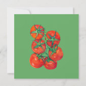 Carte d'invitation à la fête verte des tomates rou (Dos)