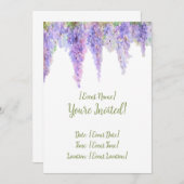 Carte d'invitation à la floraison de la Wisteria (Devant / Derrière)