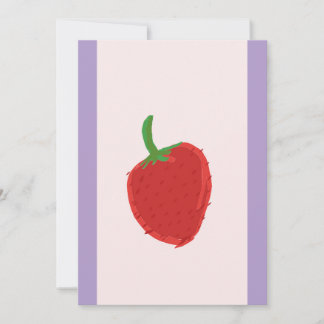 Carte d'invitation à la fraise
