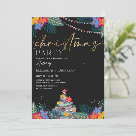 Carte d'invitation à la Parties scintillant d'or d (Debout devant)