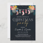 Carte d'invitation à la Parties scintillant d'or d (Devant)