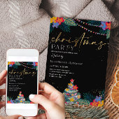 Carte d'invitation à la Parties scintillant d'or d