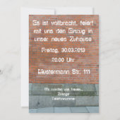 Carte d'invitation à la pendaison de crémaillère (Dos)