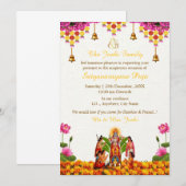 Carte d'invitation à la Pooja de Satyanarayan Bhag (Devant / Derrière)