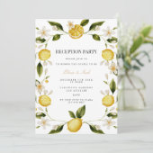 Carte d'invitation à la réception de citron médite (Debout devant)