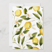 Carte d'invitation à la réception de citron médite (Dos)