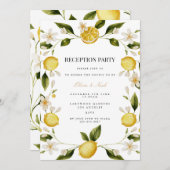 Carte d'invitation à la réception de citron médite (Devant / Derrière)