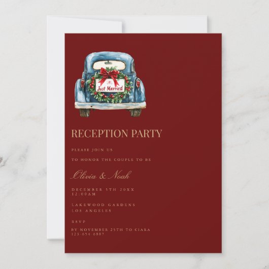 Carte d'invitation à la réception de décoration de (Devant)