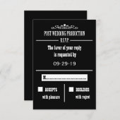 Carte d'invitation à la réception de mariage RSVP (Devant / Derrière)