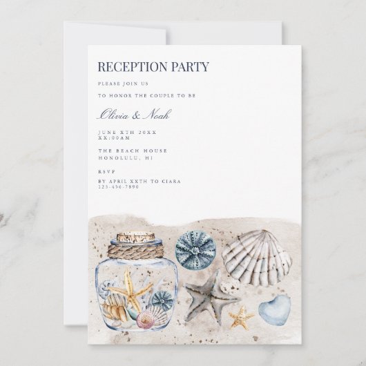 Carte d'invitation à la réception Tropical Beach S (Devant)