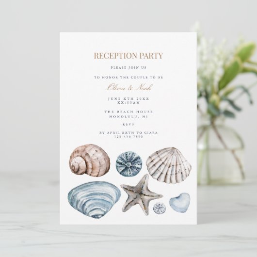 Carte d'invitation à la réception Tropical Beach S (Debout devant)