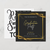 Carte d'invitation à la remise des diplômes (Devant / Derrière)