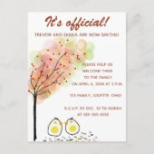 Carte d'invitation à l'adoption à deux pousses mod (Devant)