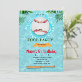 Carte d'invitation à l'anniversaire de la piscine  (Debout devant)