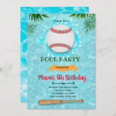 Carte d'invitation à l'anniversaire de la piscine  (Devant / Derrière)