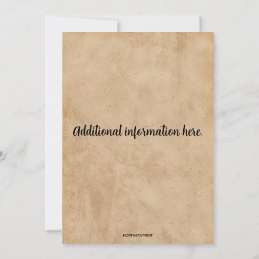 Carte d'invitation à l'effiloche de poisson modifi (Dos)