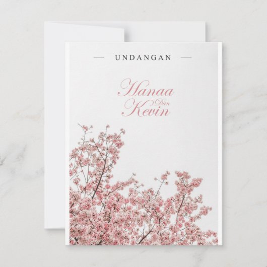 Carte d'invitation à l'ensemencement (thème floral (Devant)