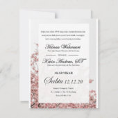 Carte d'invitation à l'ensemencement (thème floral (Dos)