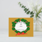 Carte d'invitation à l'heure de la fête (Debout devant)