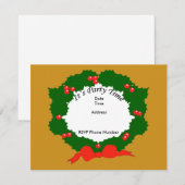 Carte d'invitation à l'heure de la fête (Devant / Derrière)