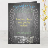 Carte d'invitation à l'inscription scolaire sur ta (Fleur jaune)