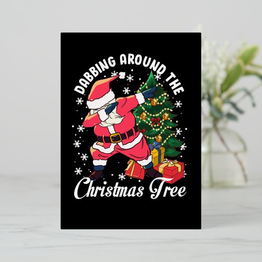 Carte d'invitation à Noël (Debout devant)