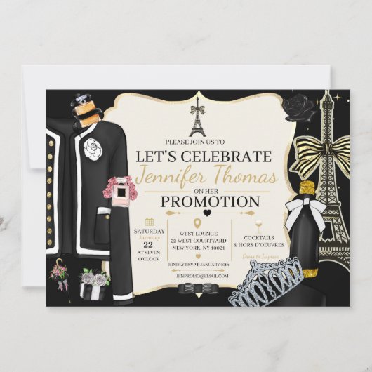 Carte d'invitation à Paris (Devant)