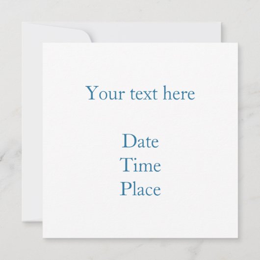 Carte d'invitation à plat World of Peace (Dos)