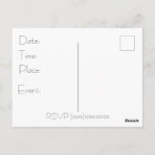 Carte d'invitation à une fête (Dos)