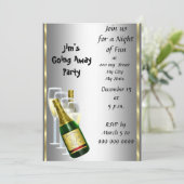 Carte d'invitation à une fête d'adieu (Debout devant)