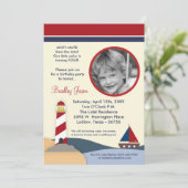 Carte d'invitation à une fête d'anniversaire avec (Debout devant)