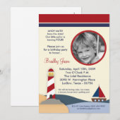 Carte d'invitation à une fête d'anniversaire avec (Devant / Derrière)