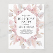 Carte d'invitation à une fête d'anniversaire Bohèm (Devant)