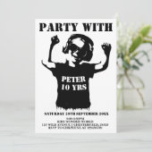 Carte d'invitation à une fête d'anniversaire de ga (Debout devant)