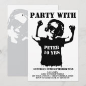 Carte d'invitation à une fête d'anniversaire de ga (Devant / Derrière)