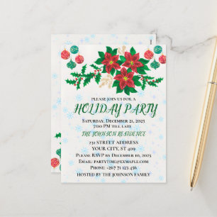 Carte d'invitation à une fête de fin d'année