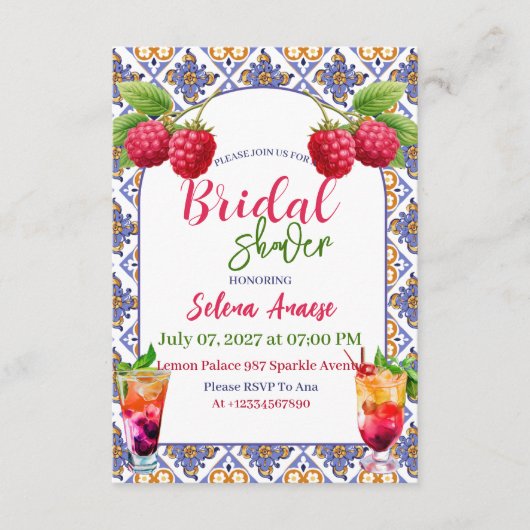 Carte d'invitation à une fête de mariage (Devant)