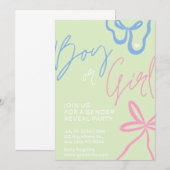 Carte d'invitation à une fête de révélation de gen (Devant / Derrière)