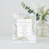 Carte d'invitation à une fête prénuptiale hivernal (Debout devant)