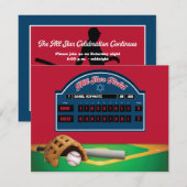 Carte d'invitation à une réception de Bar Mitzvah  (Devant / Derrière)