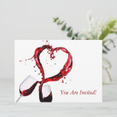 Carte d'invitation à une soirée de dégustation de  (Debout devant)