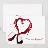 Carte d'invitation à une soirée de dégustation de  (Devant / Derrière)