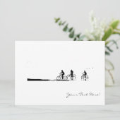 Carte d'invitation à usage général avec croquis de (Debout devant)