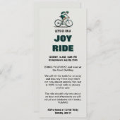 Carte d'invitation à vélo Joy Ride (Devant / Derrière)