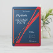 Carte d'invitation Abstraite géométrique Bold (Debout devant)