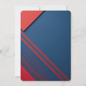 Carte d'invitation Abstraite géométrique Bold (Dos)