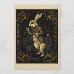 Carte d'invitation Alice au pays des merveilles