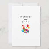 Carte d'invitation anniversaire (Dos)