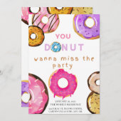 Carte d'invitation Anniversaire (Devant / Derrière)