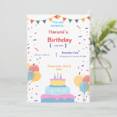 Carte d'invitation anniversaire (Debout devant)